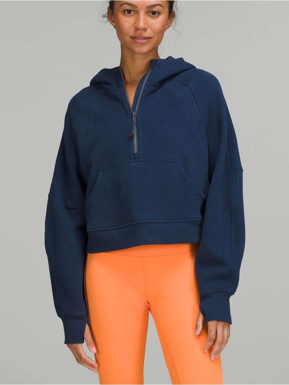 Lululemon Scuba Oversized Half Zip Hoodie in Mineral Blue